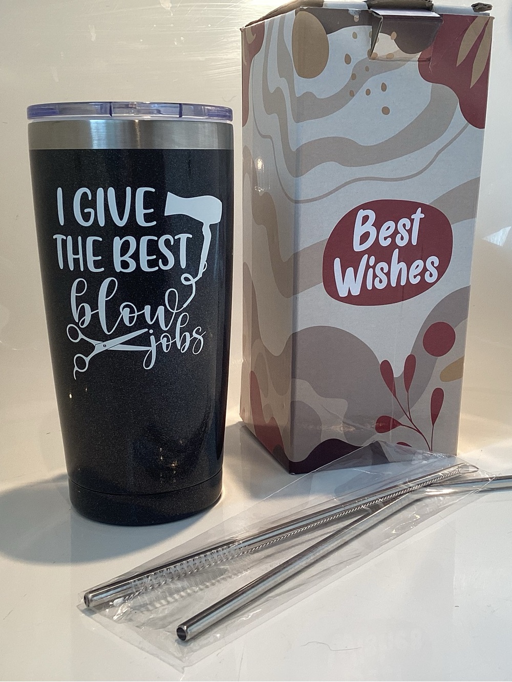 I Give The Best Blow Jobs Black Stainless Tumbler -